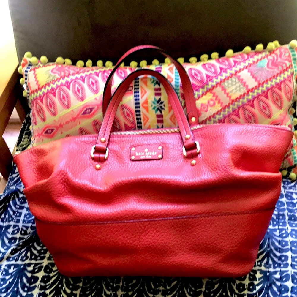 Kate Spade large satchel tomato red
